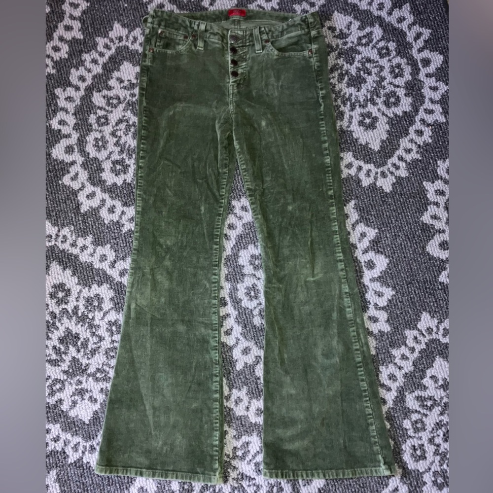 Green corduroy pants